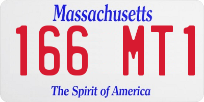 MA license plate 166MT1
