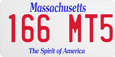 MA license plate 166MT5