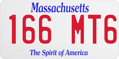 MA license plate 166MT6
