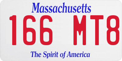 MA license plate 166MT8