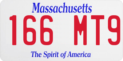MA license plate 166MT9