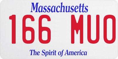 MA license plate 166MU0