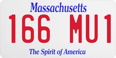 MA license plate 166MU1
