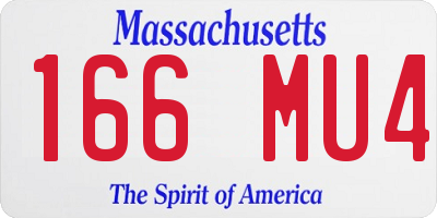 MA license plate 166MU4