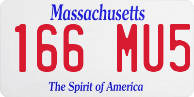MA license plate 166MU5