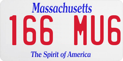 MA license plate 166MU6