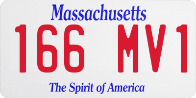 MA license plate 166MV1