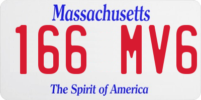 MA license plate 166MV6