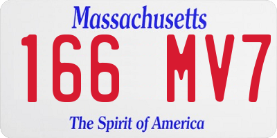 MA license plate 166MV7