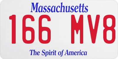 MA license plate 166MV8