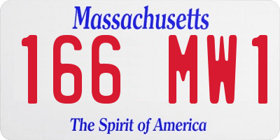 MA license plate 166MW1