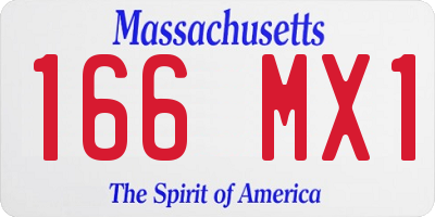 MA license plate 166MX1