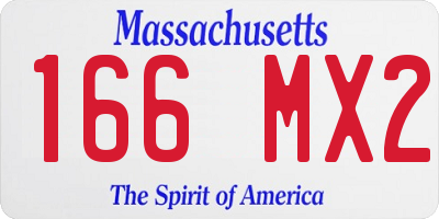 MA license plate 166MX2