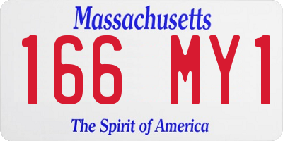 MA license plate 166MY1