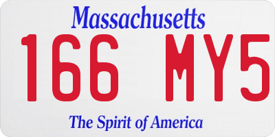 MA license plate 166MY5