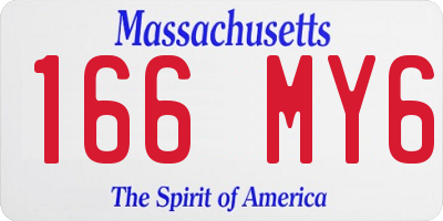 MA license plate 166MY6