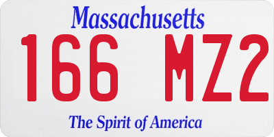 MA license plate 166MZ2