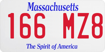 MA license plate 166MZ8