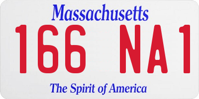 MA license plate 166NA1