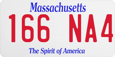 MA license plate 166NA4