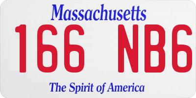 MA license plate 166NB6