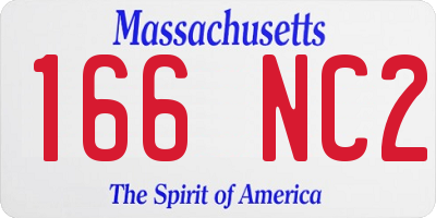 MA license plate 166NC2