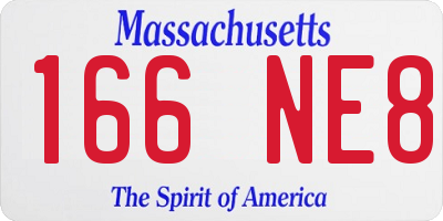MA license plate 166NE8
