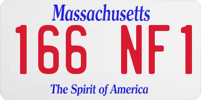 MA license plate 166NF1