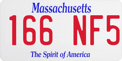 MA license plate 166NF5
