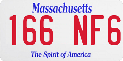MA license plate 166NF6