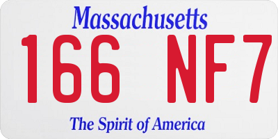 MA license plate 166NF7