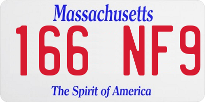 MA license plate 166NF9