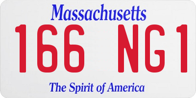 MA license plate 166NG1