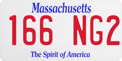 MA license plate 166NG2
