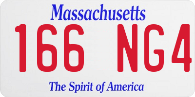 MA license plate 166NG4
