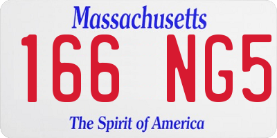 MA license plate 166NG5