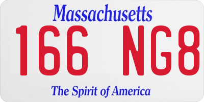 MA license plate 166NG8