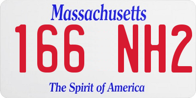 MA license plate 166NH2
