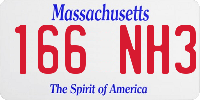 MA license plate 166NH3