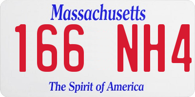 MA license plate 166NH4