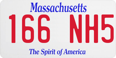 MA license plate 166NH5