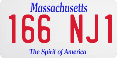 MA license plate 166NJ1