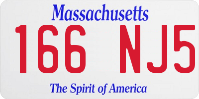 MA license plate 166NJ5