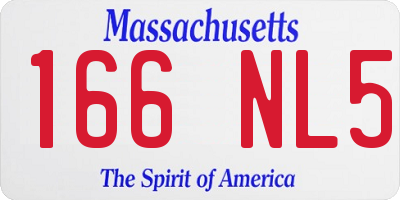 MA license plate 166NL5