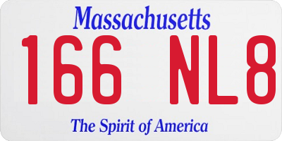 MA license plate 166NL8