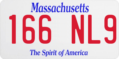 MA license plate 166NL9