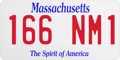 MA license plate 166NM1