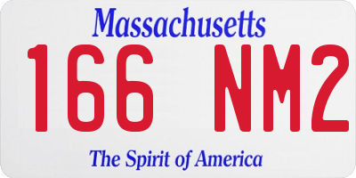 MA license plate 166NM2