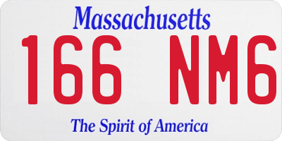 MA license plate 166NM6