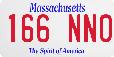 MA license plate 166NN0